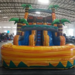 17 Foot Dual Lane Tropical Water Slide